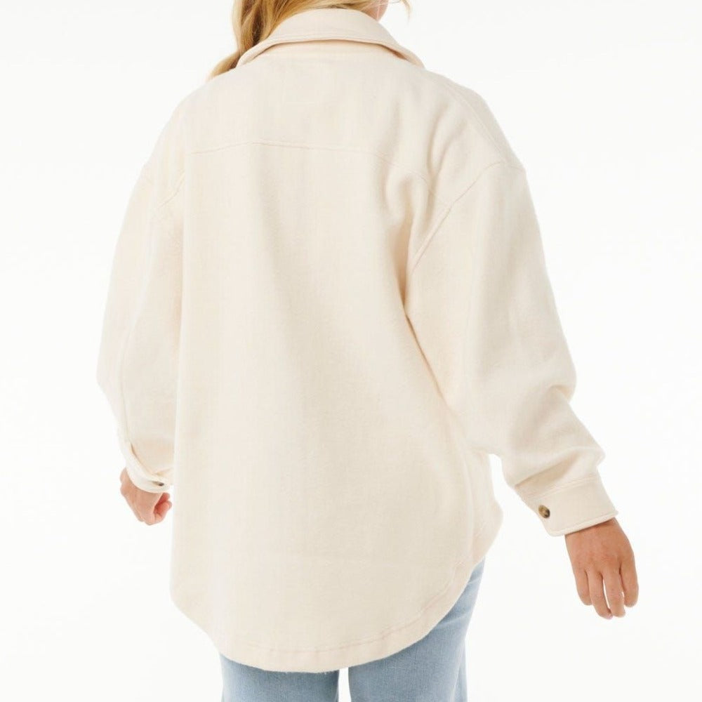 Rip Curl Women's High Tide Fleece Shacket Jacket - Cozy Warm Overshirt for Outdoor Adventures & Casual Wear
