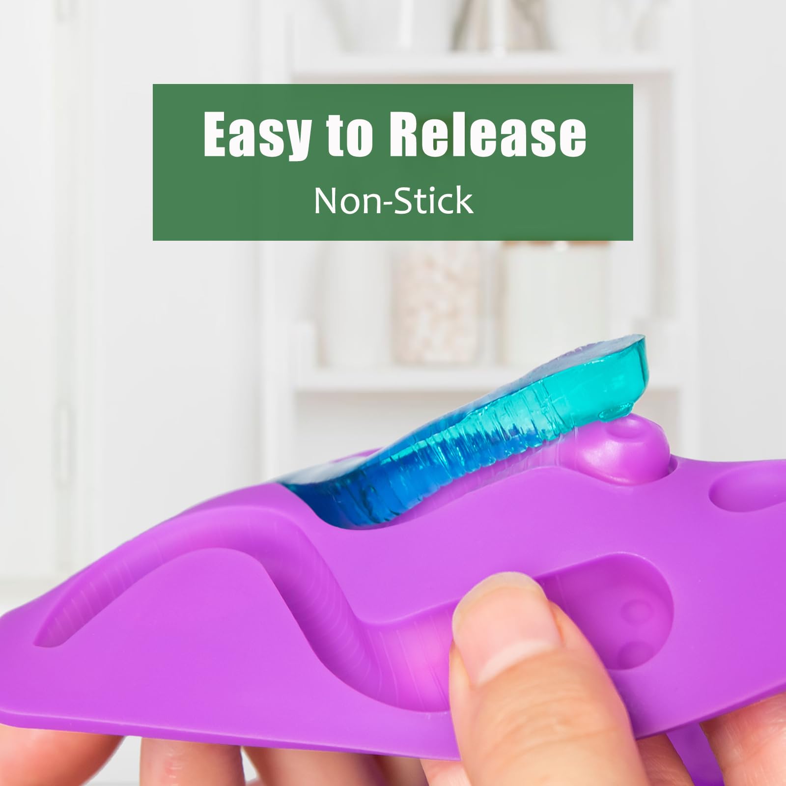 Non-Stick Silicone Gummy Worm Molds - BPA Free Candy Making Kit for Kids with Droppers & Brush - Perfect for DIY Fruit Snacks & Party Treats