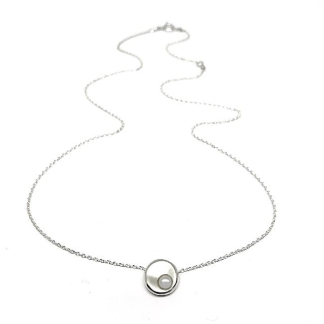Floating Celeste Pearl Necklace - Elegant Dainty Jewelry for Women - Perfect for Weddings, Parties & Special Occasions