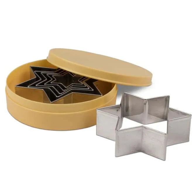 6-Piece Star Cutter Set for Baking - Stainless Steel Cookie Cutters for Christmas, DIY Crafts & Fondant Decorations (Perfect for Holiday Baking, Cake Decorating & Kids Crafts)