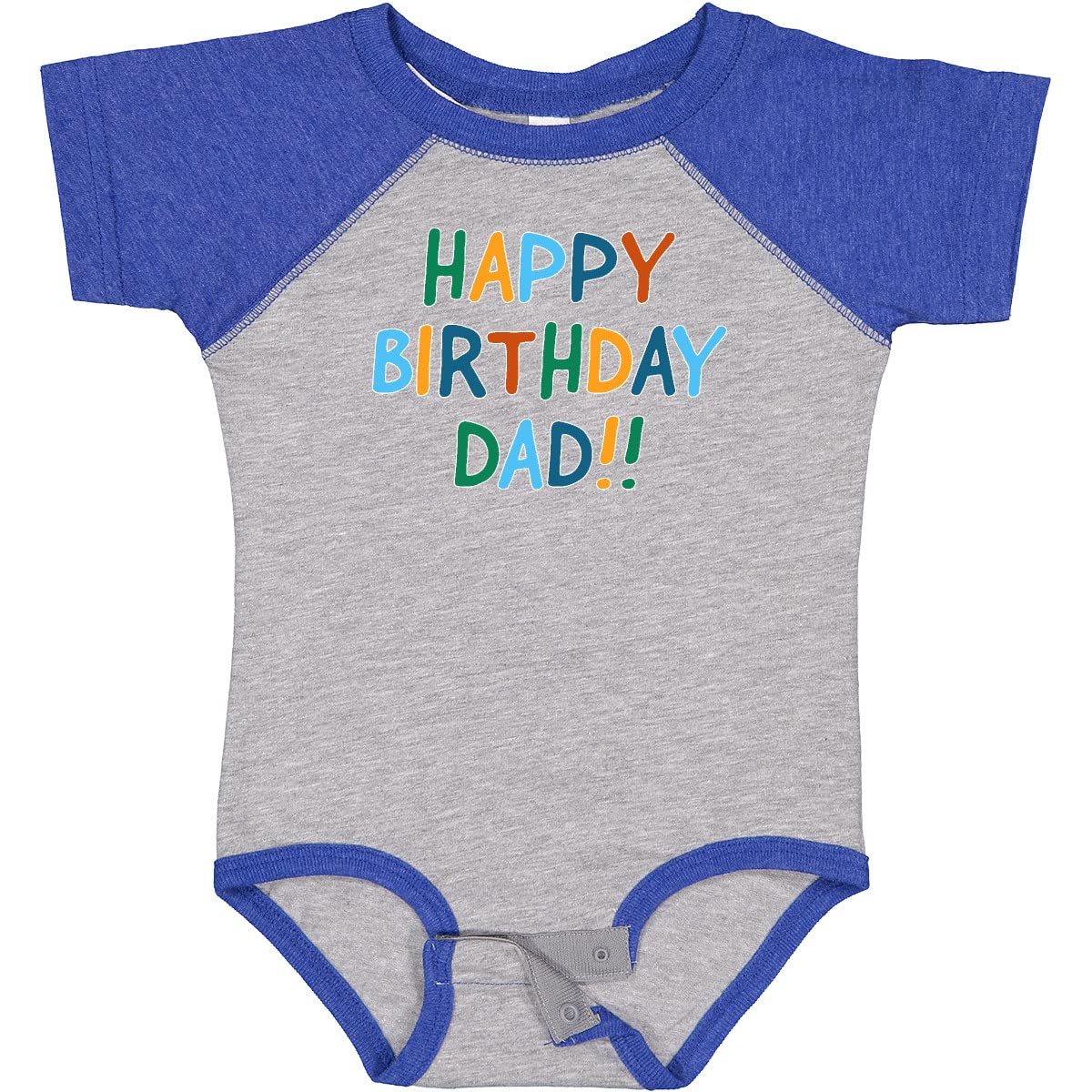 Inktastic Happy Birthday Dad Baby Bodysuit - Cute Infant Onesie for Birthday Celebrations & Photo Shoots - Perfect Gift for New Dads & First Father's Day