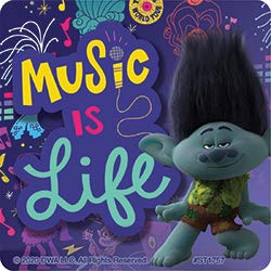 Trolls World Tour Music Stickers - 100-Piece Pack for Kids' Party Favors, School Rewards & Collectibles