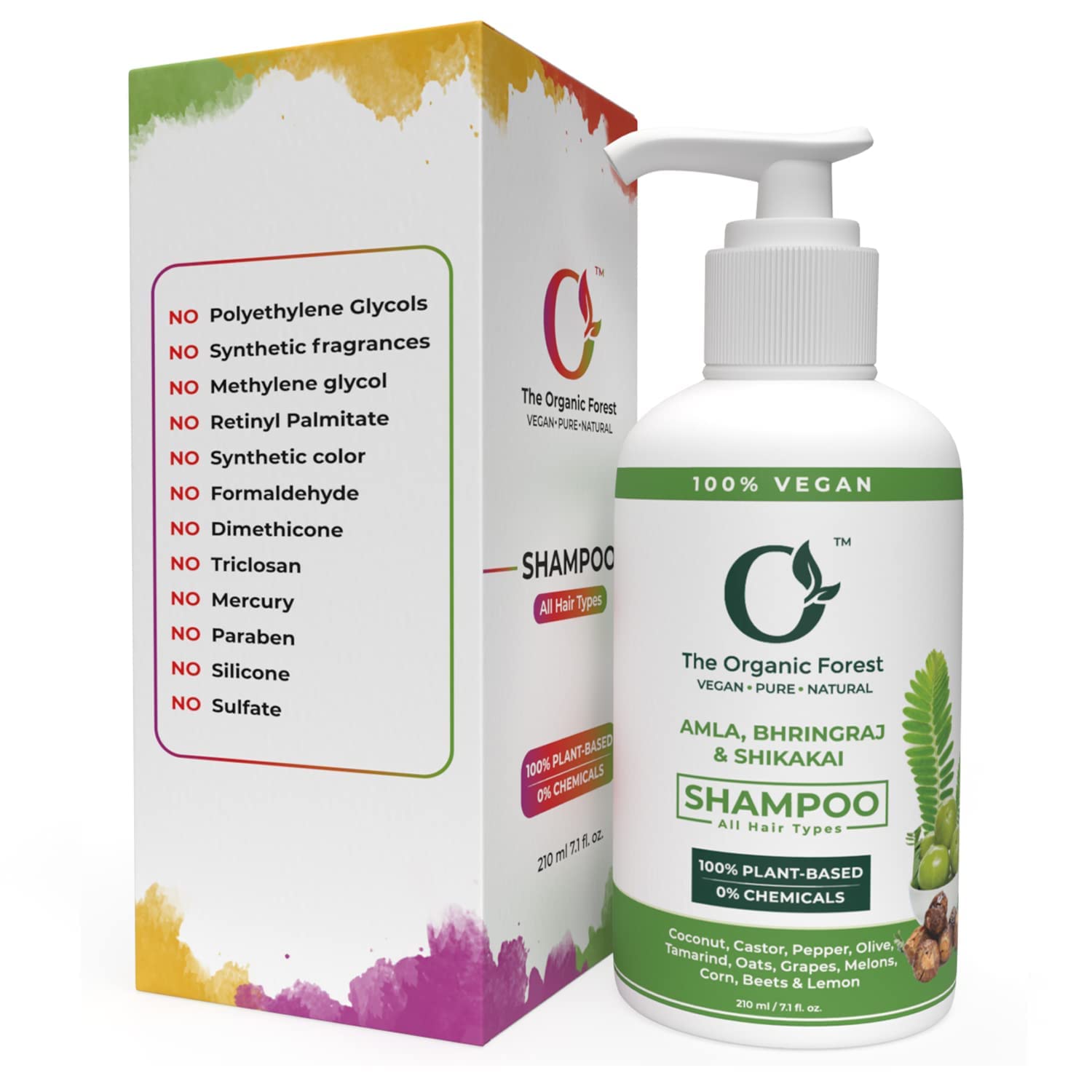**Organic Ayurvedic Shampoo with Amla, Bhringraj & Shikakai – Sulfate & Paraben Free, Vegan & Gentle Cleansing – Natural Hair Growth & Scalp Care for Men & Women – Perfect for Daily Use & Ayurvedic Hair Care Routine**