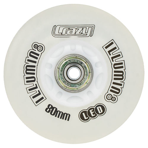 Crazy Illumin8 LED Light Up Inline Wheels - Bright Glow Roller Skates for Night Skating, Outdoor Fun & Parties - Perfect for Kids and Adults