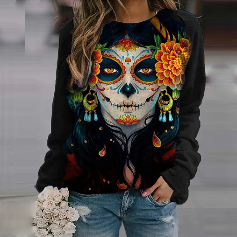 Halloween Print Sweatshirt - Cozy Pullover for Women & Men | Perfect for Costume Parties, Trick or Treating & Fall Outfits