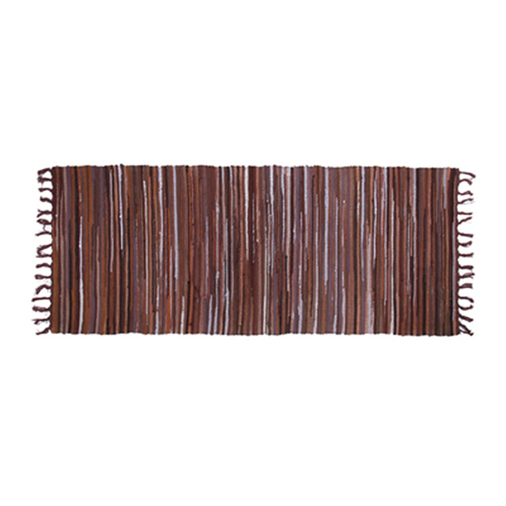 UKELER Handwoven Cotton Striped Rag Rug 2'x3' - Multi-Color Bohemian Floor Mat for Kitchen, Bathroom, Living Room, Bedroom & Entryway - Eco-Friendly Home Decor (Brown) | Perfect for Farmhouse, Boho Chic & Vintage Style Interiors