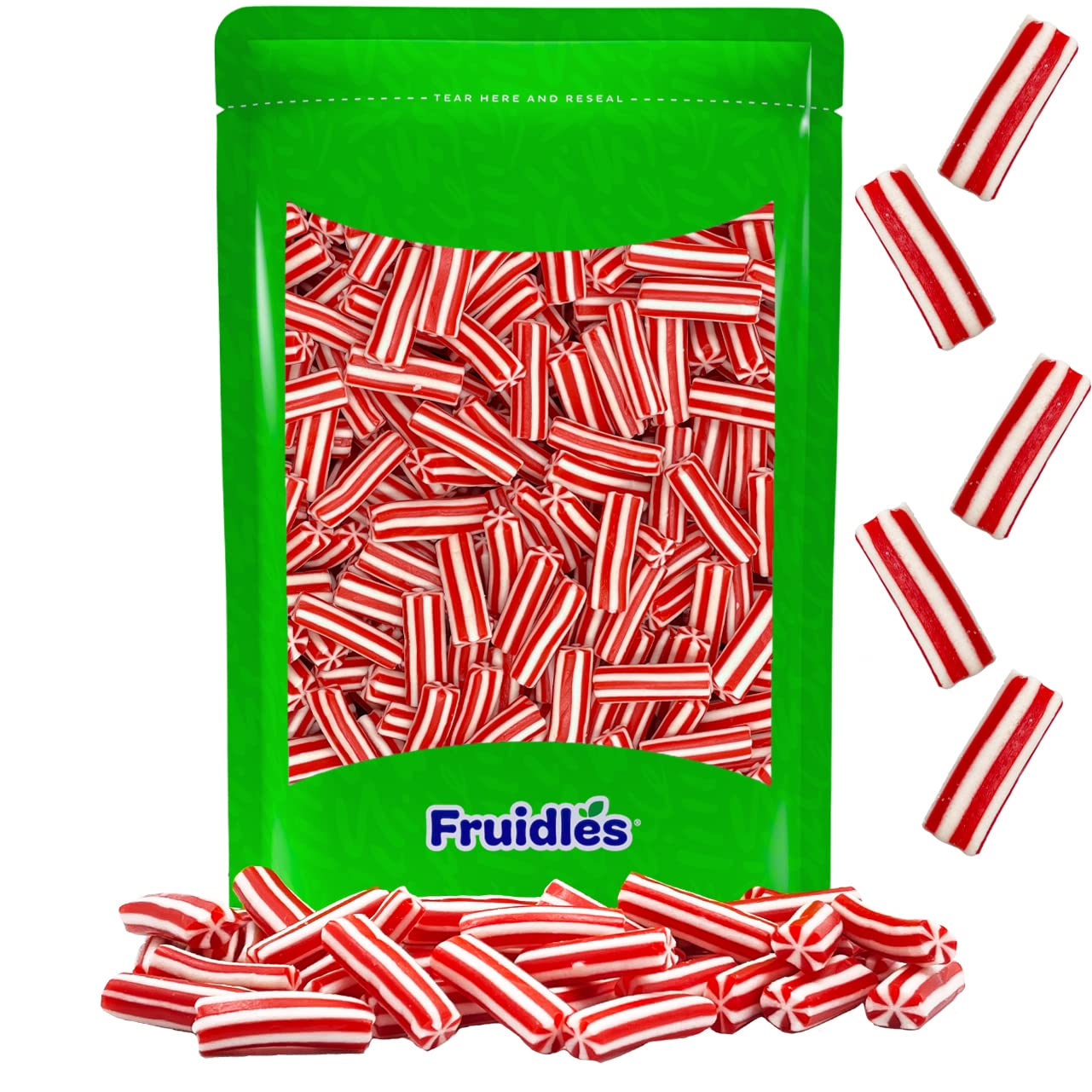 Fruidles Christmas Gummy Candy - Mini Licorice Candy Canes (1 Pound) | Festive Holiday Treats for Stocking Stuffers, Party Favors & Sweet Snacks