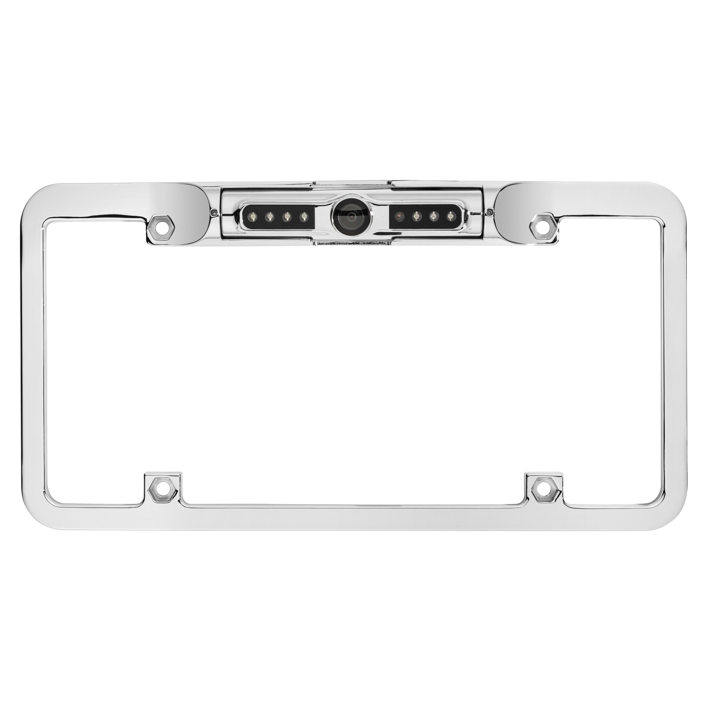 BOYO VTL200CIR Full Frame License Plate Backup Camera with Night Vision, Parking Guidelines & Waterproof Design - Perfect for Trucks, SUVs & RVs (Chrome)