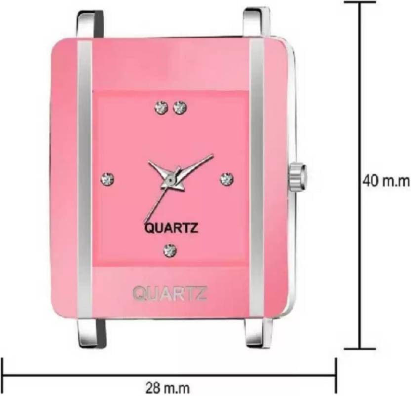 GIFFEMANS Women's Watch Set - 2 Pack Transparent Strap Watches with Round & Square Dials, Soft Rubber Band | Perfect for Casual Wear, Office & Everyday Fashion Accessory