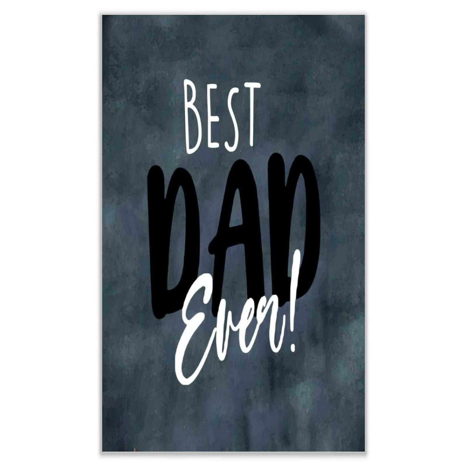 Best Dad Ever Wooden Sign - 12x20 Inch Inspirational Wall Art for Dining Room Decor