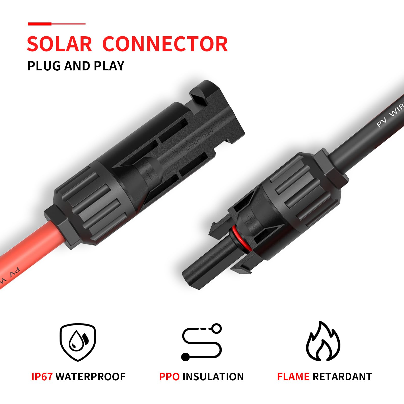 Kohree Solar Crimper Tool Kit - 12 Pairs MC4 Connectors with 2 Spanner Wrenches & 1 Wire Crimper for 2.5/4/6mm² Solar Panel Cables - Perfect for Solar Panel Installation, Maintenance and DIY Solar Projects