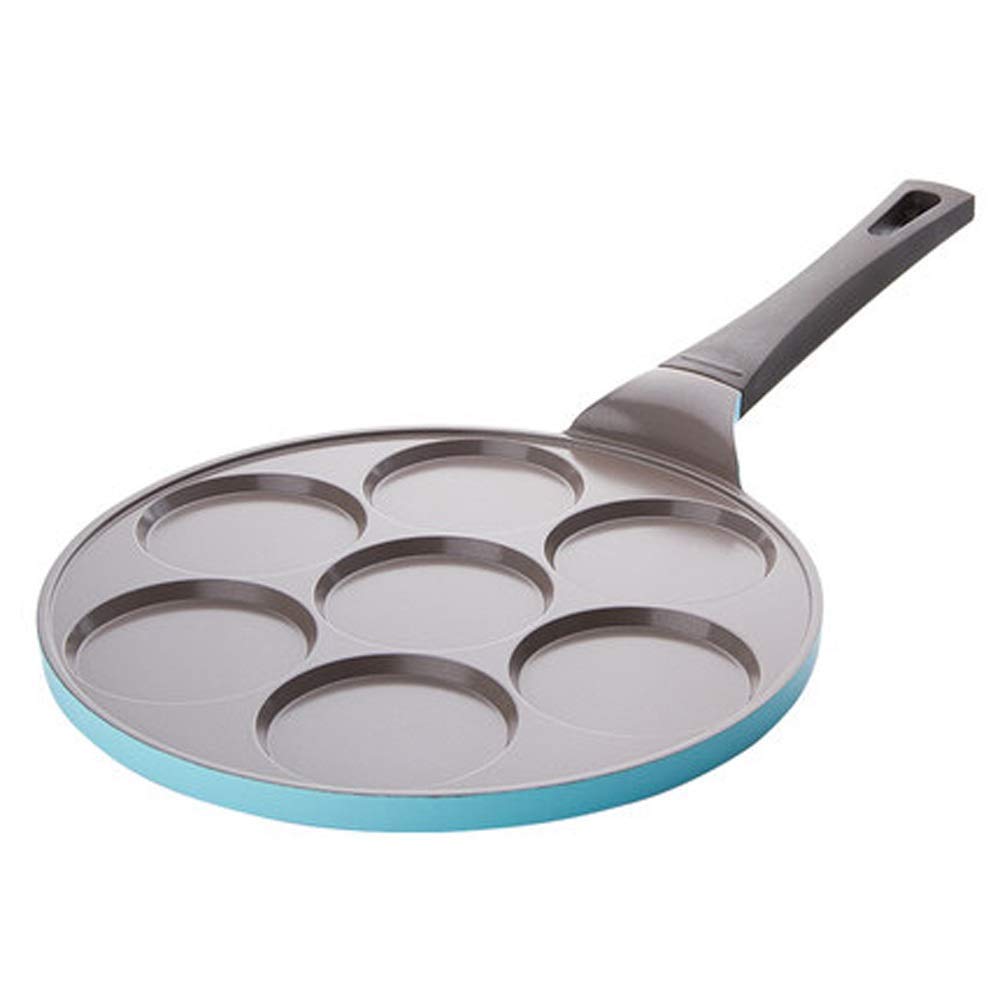 Non-Stick Ceramic Frying Pan with 7 Holes - Eco-Friendly Porous Pancake Pan for Healthy Breakfast - Low Smoke Cooking Pot for Home & Kitchen Use - Perfect for Eggs, Pancakes, Crepes & More