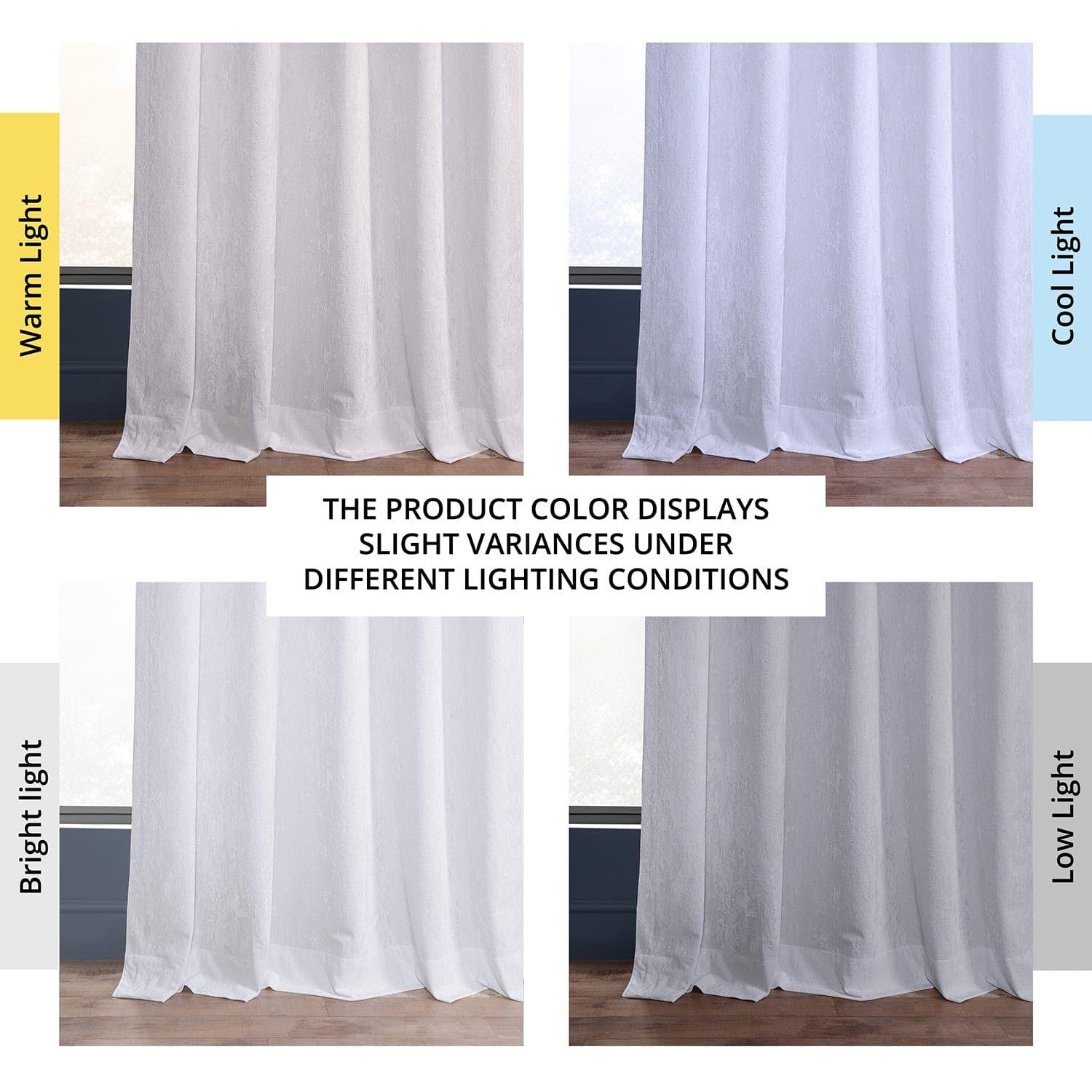 Pearl White Lush Crush Velvet Room Darkening Curtain