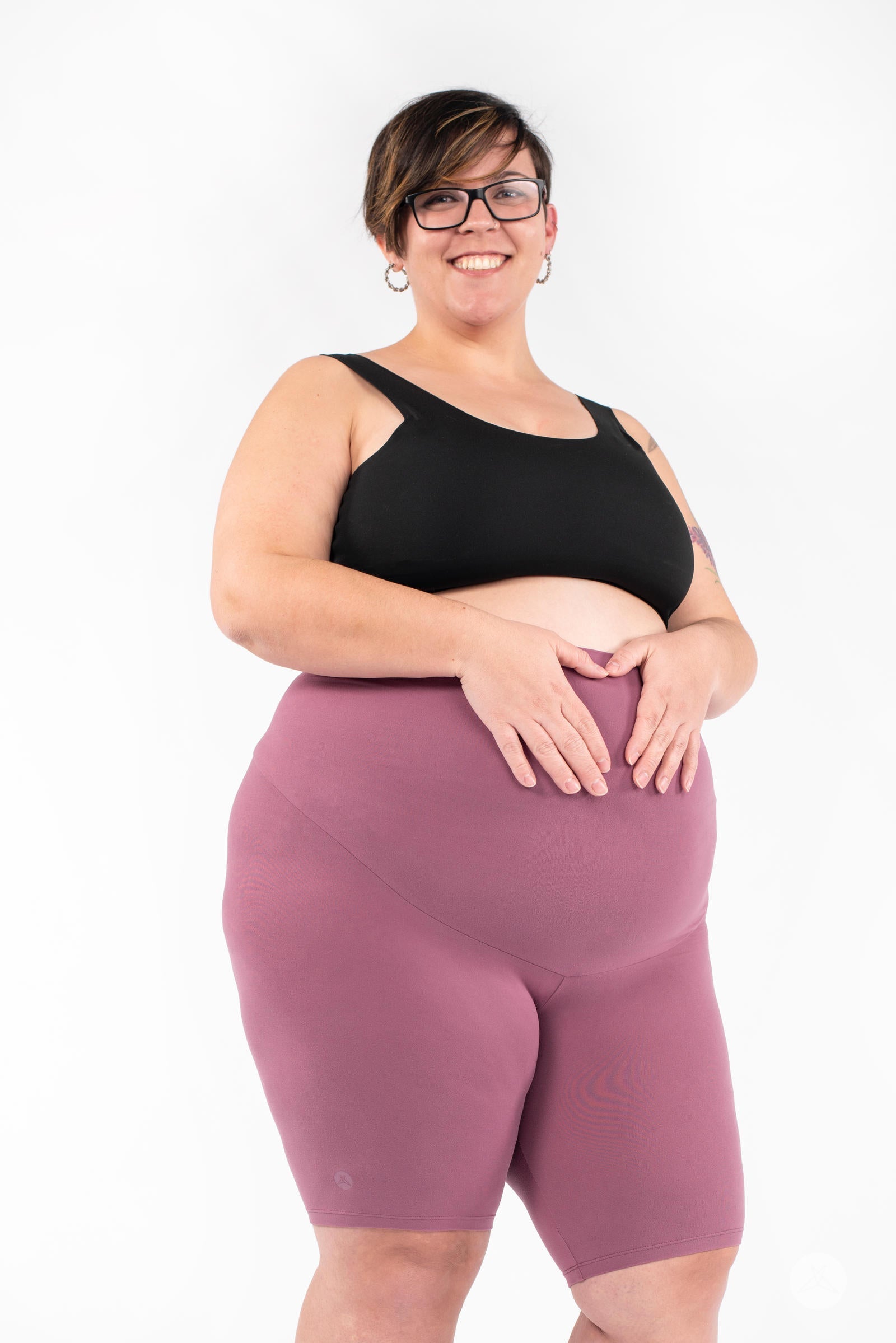 Best Maternity Biker Shorts for Pregnancy - High Waisted Stretchy Workout Shorts for Women - Perfect for Yoga, Running & Lounge Wear