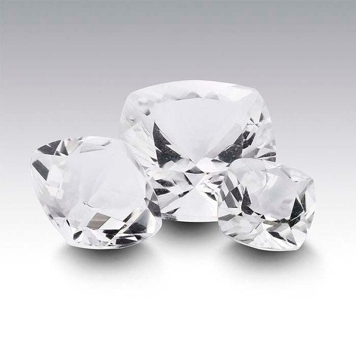 Natural Genuine Arkansas Ice Quartz - White Clear Crystal Quartz Loose Stones (6mm, 8mm, 10mm Cushion Cut, VVS) | Mined & Cut in USA | Perfect for Jewelry Making, Healing Crystals & Meditation Gifts