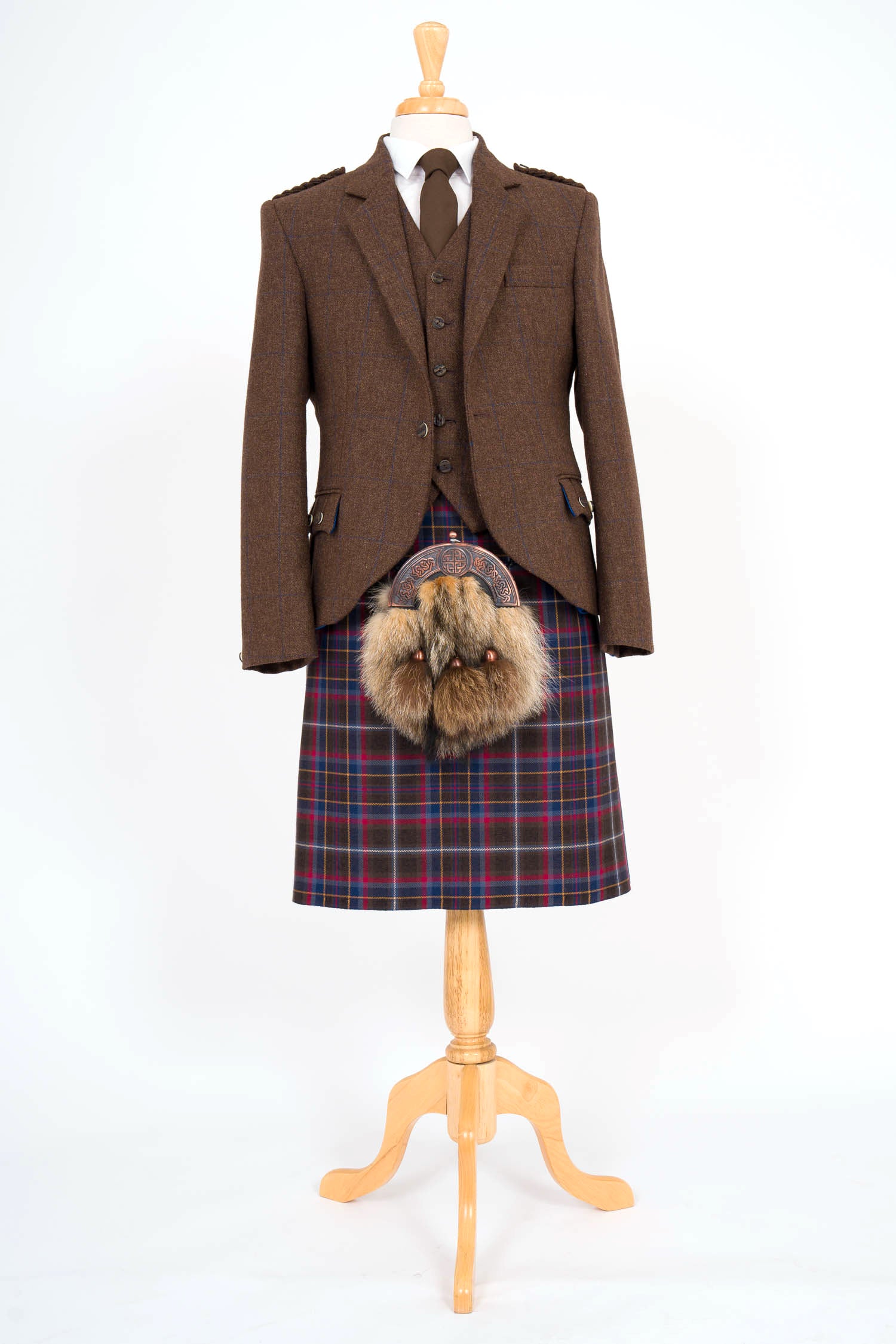 Stylish Brown Tweed Crail Outfit for Women - Vintage-Inspired Jacket & Skirt Set - Perfect for Fall Fashion, Office Wear & Special Occasions