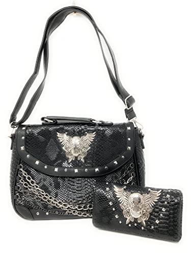 Black Chain Style Handbag and Wallet