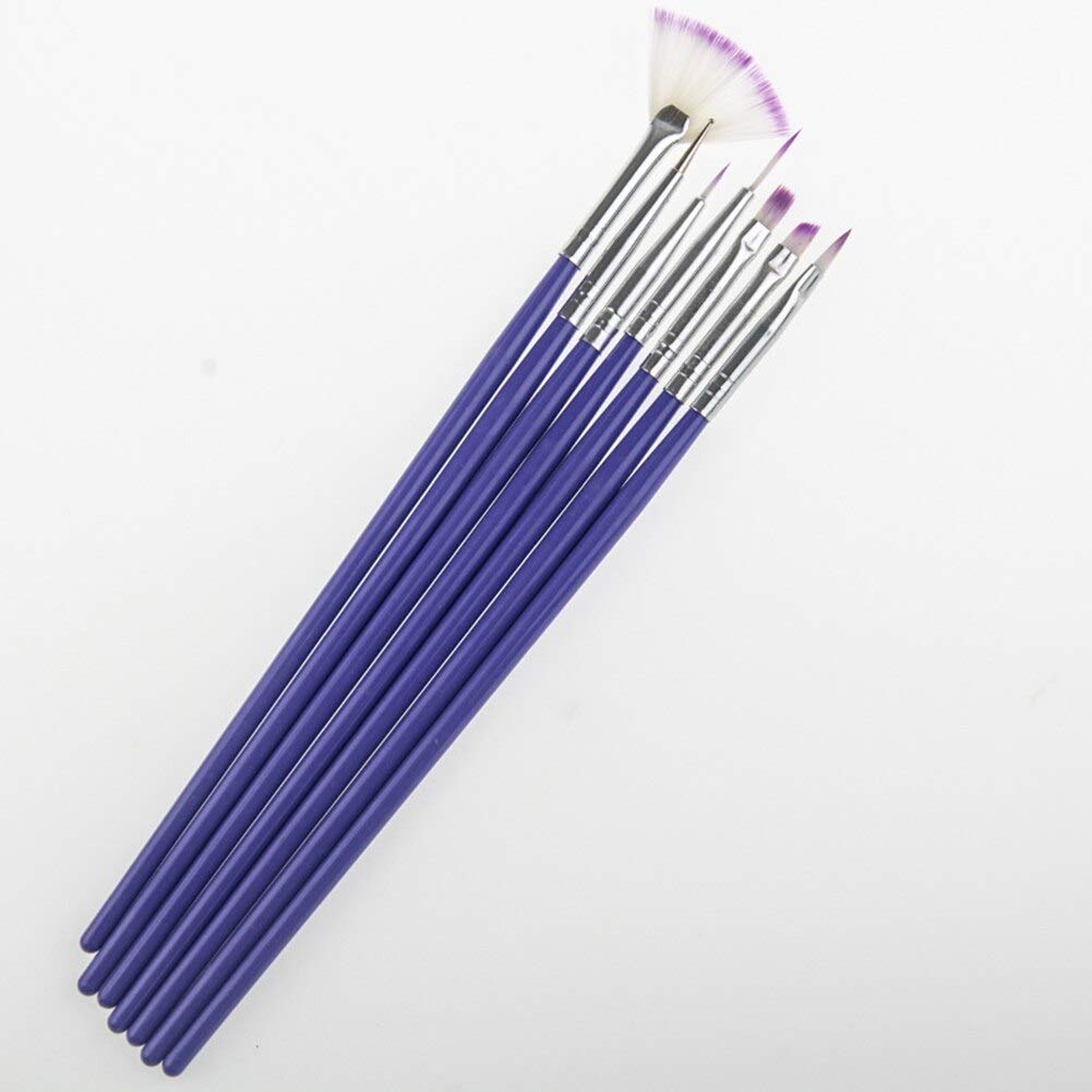 7Pcs Nail Art Brush Set for Gel UV Manicure & Gradient Painting - Perfect for Salon & Home Nail Care