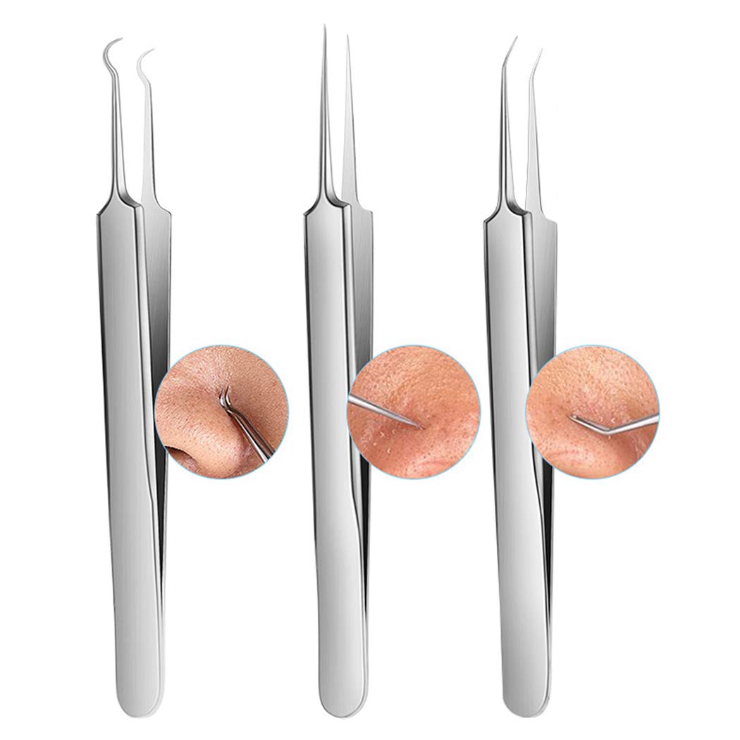 Professional Blackhead Remover Kit - 8PCS Pimple Extractor Tools Set for Acne & Pore Care | Portable Blackhead Removal Tools for Girls | Perfect for Home Spa & Travel Skincare Routine