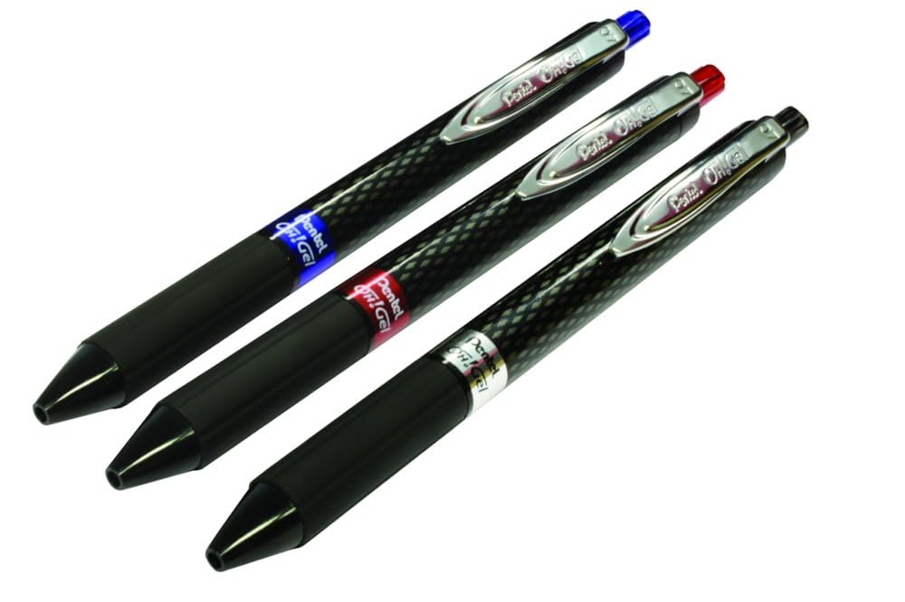 Pentel Oh! Gel Retractable Gel Pen - Medium Point 0.7mm, Smooth Red Ink, Pack of 12 (K497-B) - Perfect for Office, School, Note Taking & Gift Giving