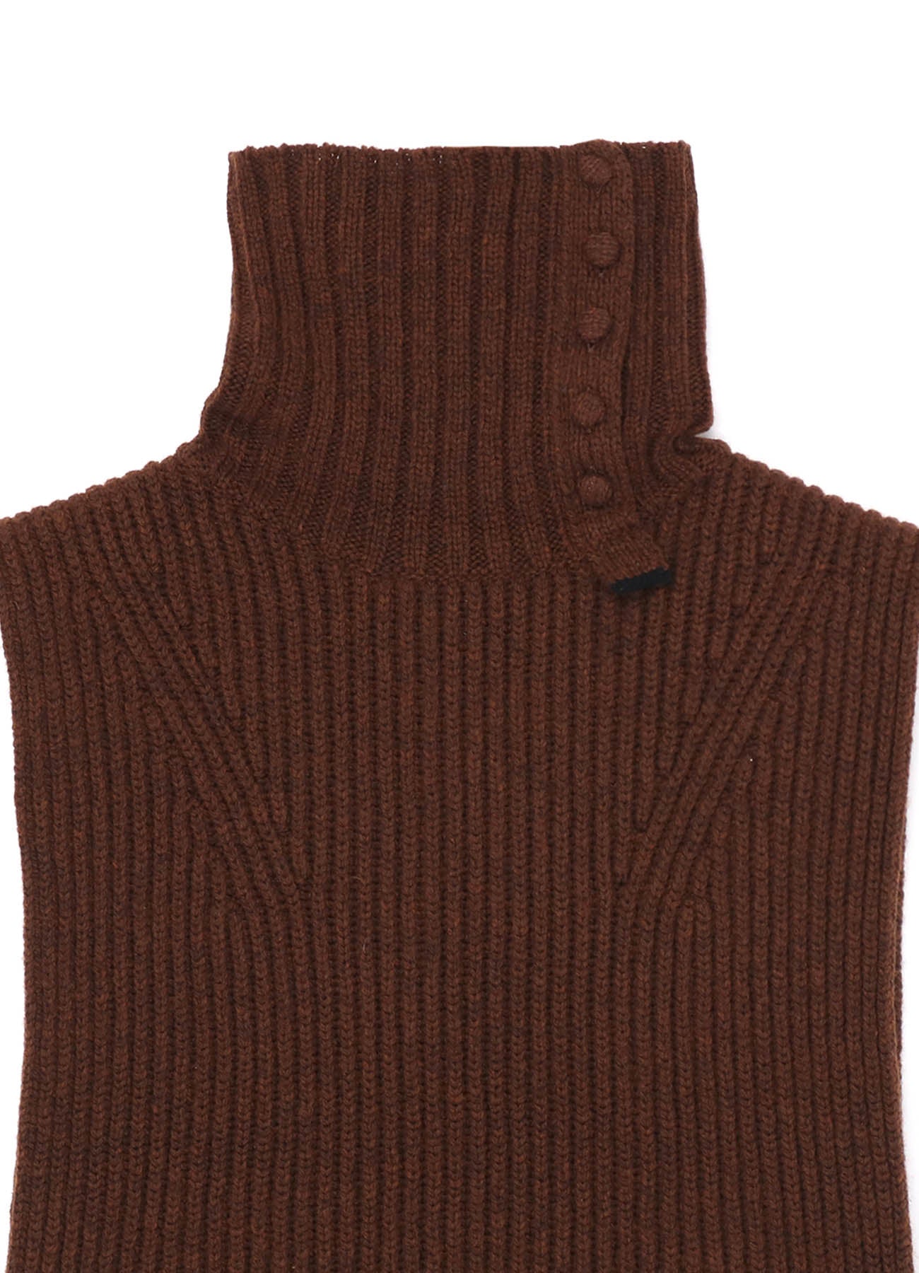 Stylish Button-Up Neck Detail Lambswool Bib - Soft & Warm Winter Baby Accessory for Feeding & Playtime