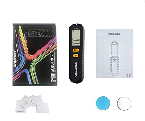 GY910 Mini Digital Coating Thickness Gauge - 0-1300um Paint Film Meter for Cars (FE/NFE) | Accurate Measurement in um, mm, mil | Perfect for Auto Body Shops & DIY Car Paint Testing