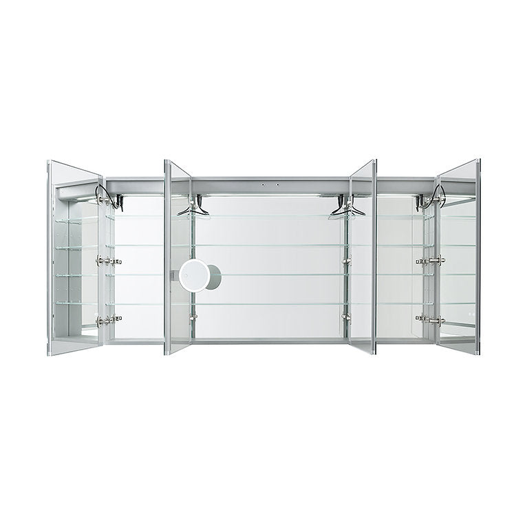 Aquadom Signature Royale 72x36 Inch LED Lighted Bathroom Medicine Cabinet with Mirror - Perfect for Modern Home & Spa Style Bathrooms