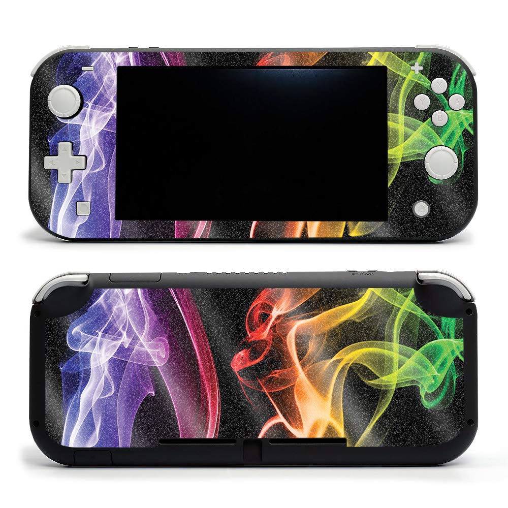 MightySkins Glossy Glitter Protective Skin Cover for Nintendo Switch Lite - Bright Smoke Design | Scratch-Resistant, Durable High-Gloss Finish | Easy to Apply & Remove | Made in USA | Perfect for Gaming, Travel & Personalization