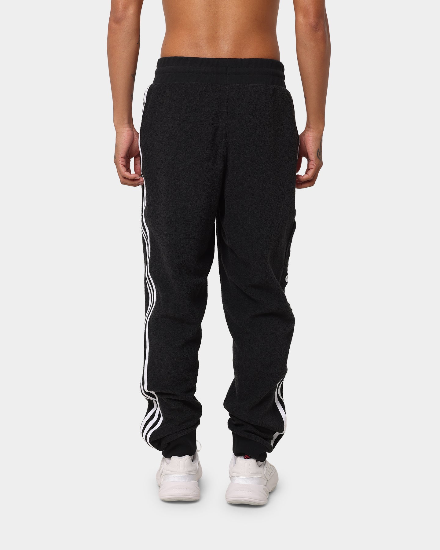 Adidas Comfort 3 Stripe Track Pants for Men & Women - Black/White Athletic Joggers for Running, Gym & Casual Wear