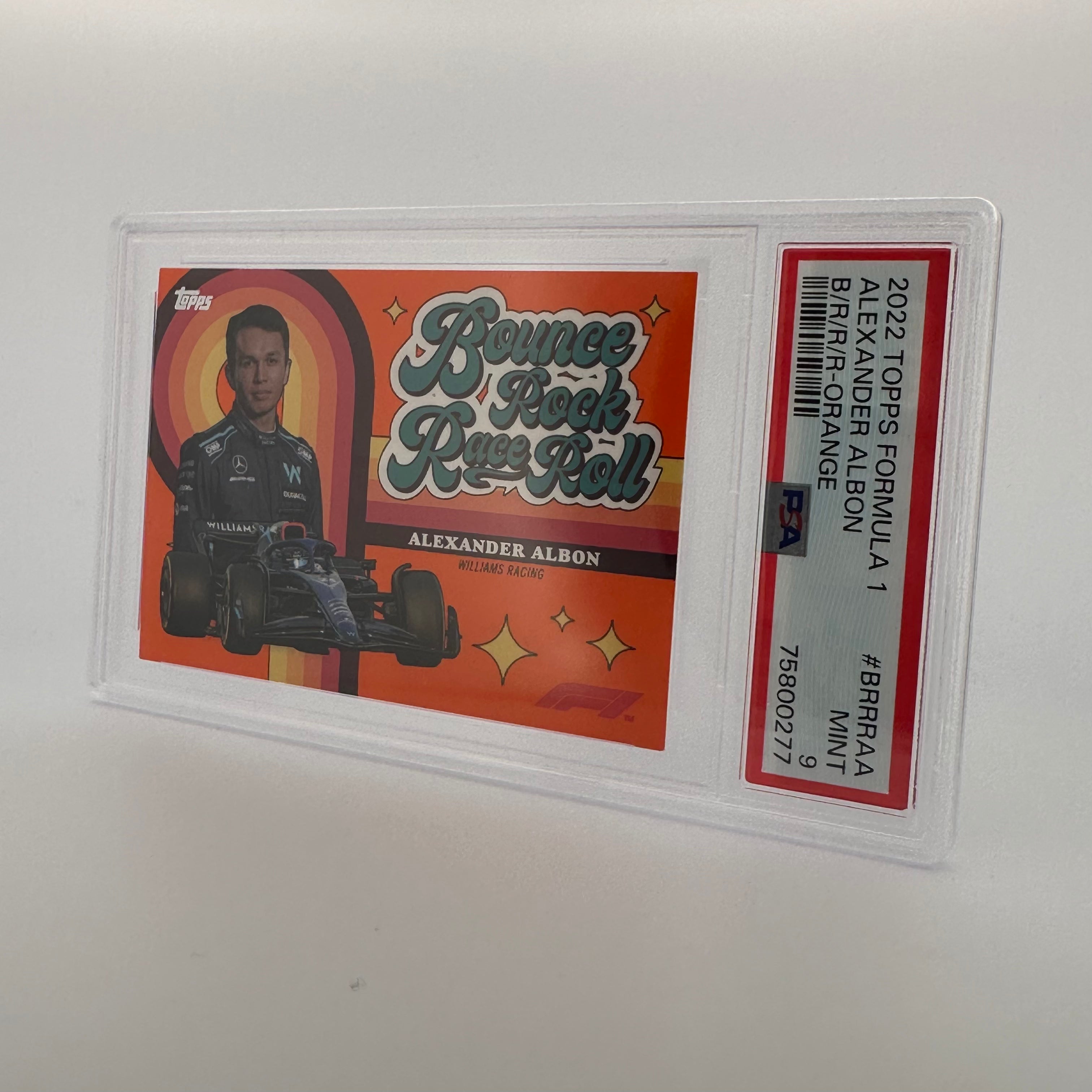 PSA 9 Graded 2002 Alexander Albon #BRRRAA Orange Racing Card - Collectible Memorabilia for F1 Fans & Sports Enthusiasts