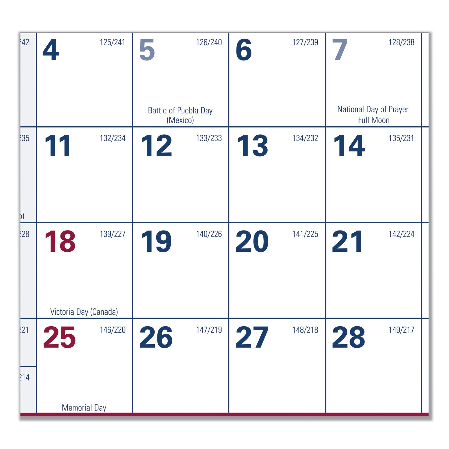 AT A GLANCE® 2025 Erasable Wall Calendar Planner - 32