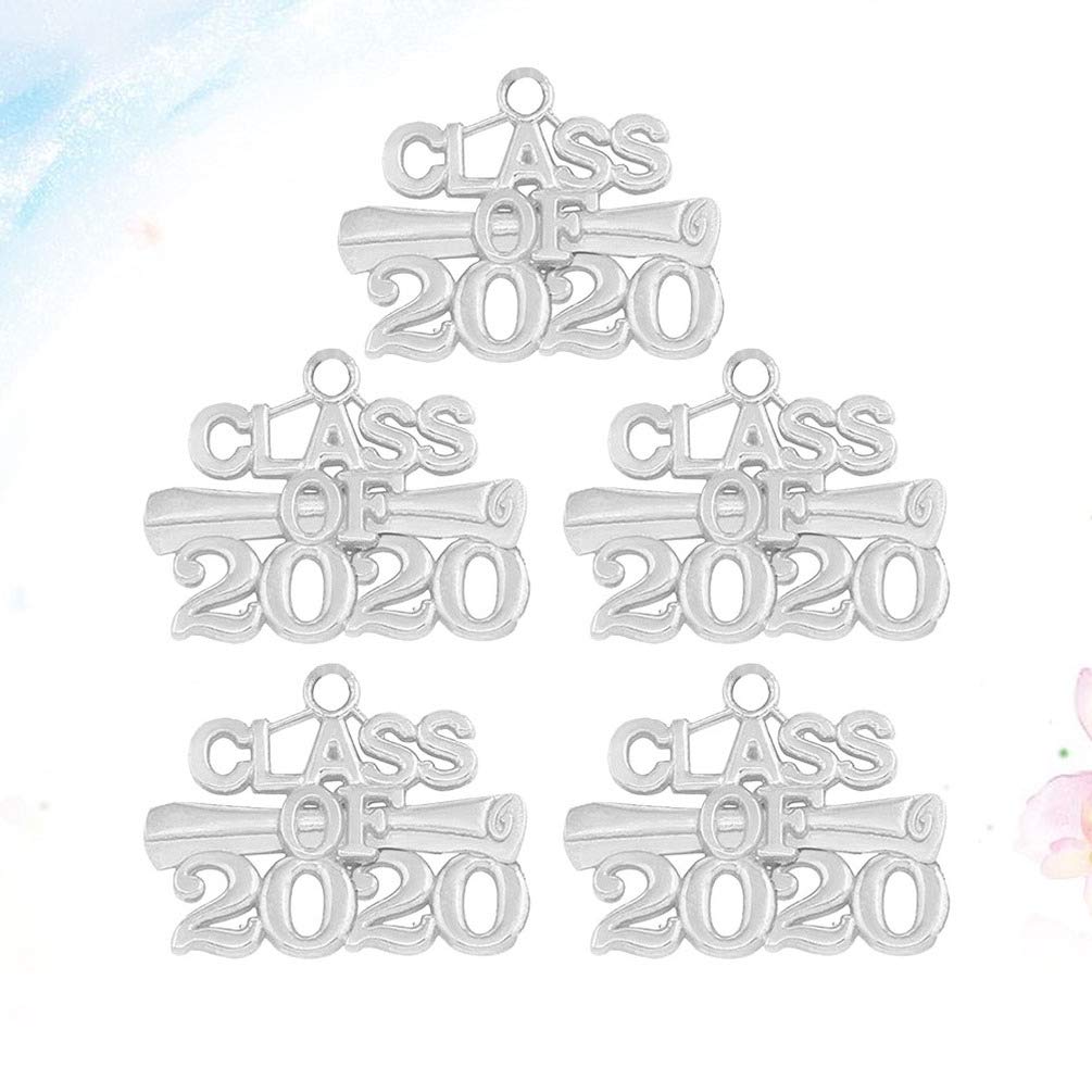 PRETYZOOM 5-Piece Creative Graduation Pendant Set - Class of 2020 Commemorative Keepsake for Graduates - Perfect for Graduation Ceremonies, Yearbook Signings & Alumni Gifts