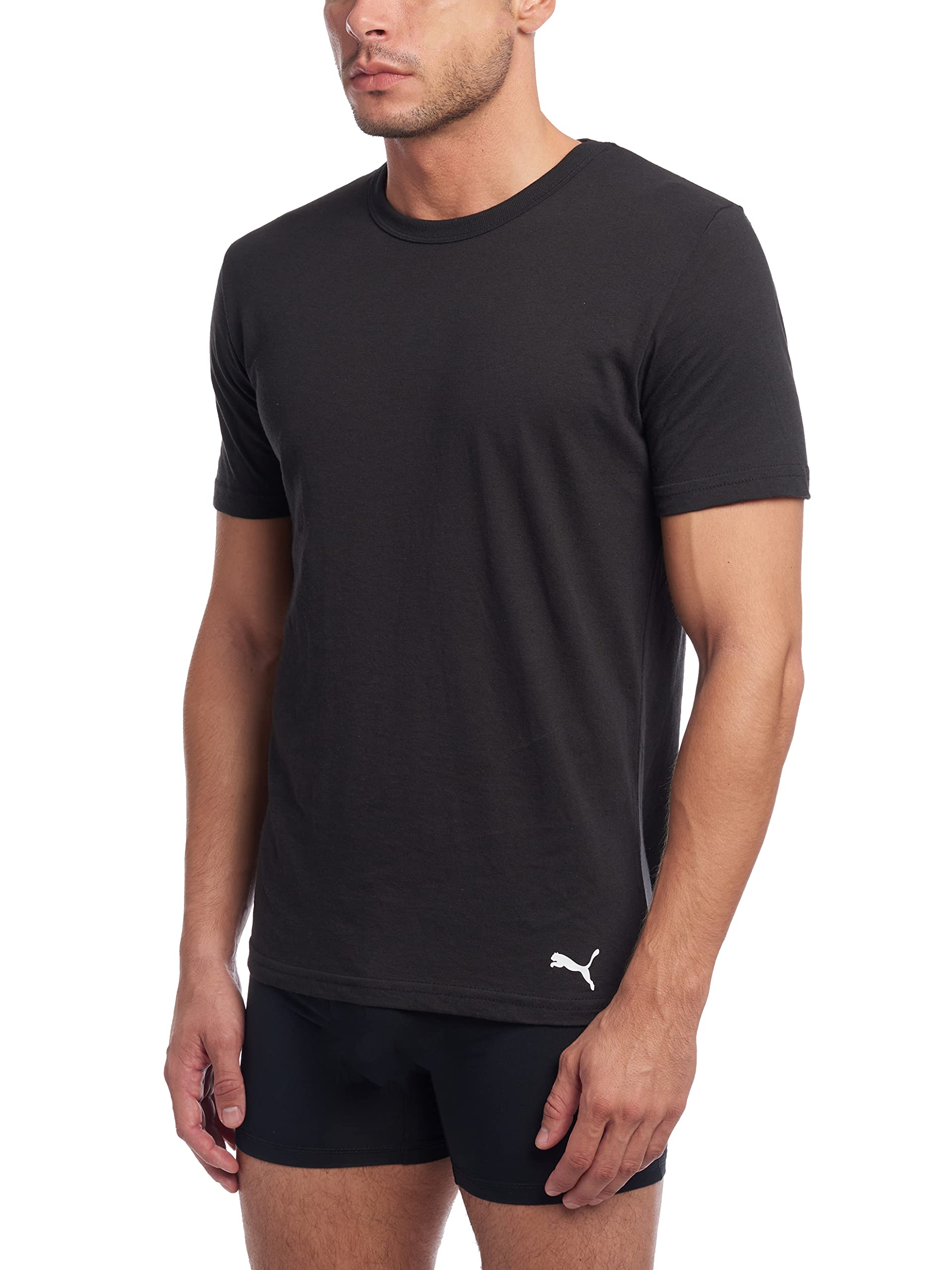 PUMA Men's 3 Pack Crew Neck T-Shirts - Soft Cotton Casual Tees for Everyday Wear, Gym & Sports | Comfortable Fit Short Sleeve Shirts for Men