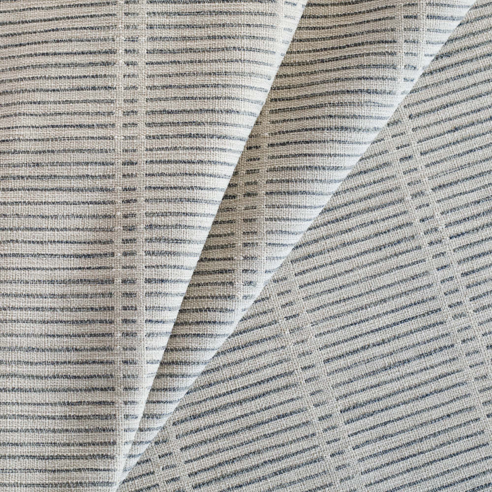 Premium Carson Stripe Fabric - Stone Blue Cotton Blend Upholstery Material for Sofa, Curtains & Home Decor Projects