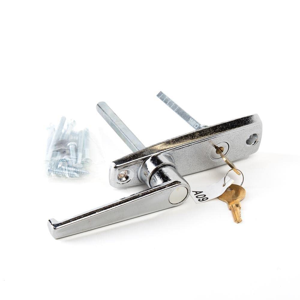 Exterior Locking L Handle for Endstile Uni-Lock v7642 - Keyed Different - Secure Entry Door Lock for Homes & Offices