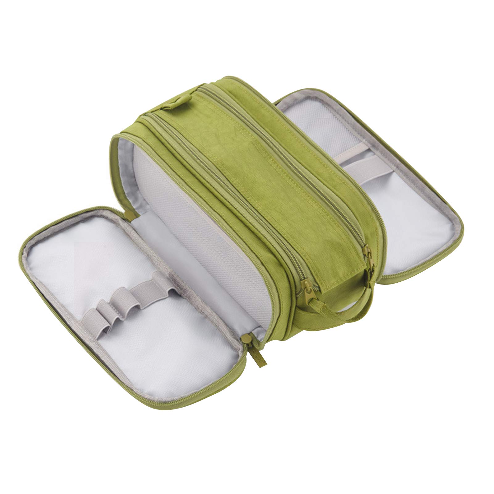Large Capacity Pencil Case - Durable Pen Organizer & Makeup Pouch for School, Office, Travel | Perfect for Students, Teens & Adults (Green) | Great for Organizing Stationery, Cosmetics & Essentials