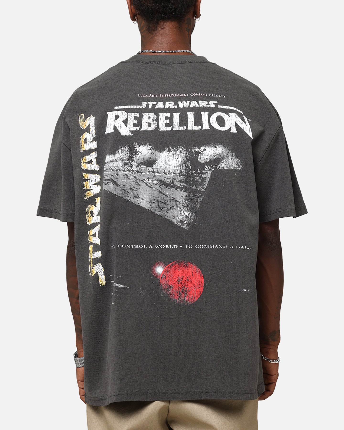Star Wars Battlefront Rebellion Heavy T-Shirt for Men - Black Graphic Tee for Gaming Fans & Cosplay Enthusiasts | Perfect for Conventions, Movie Nights & Star Wars Themed Parties