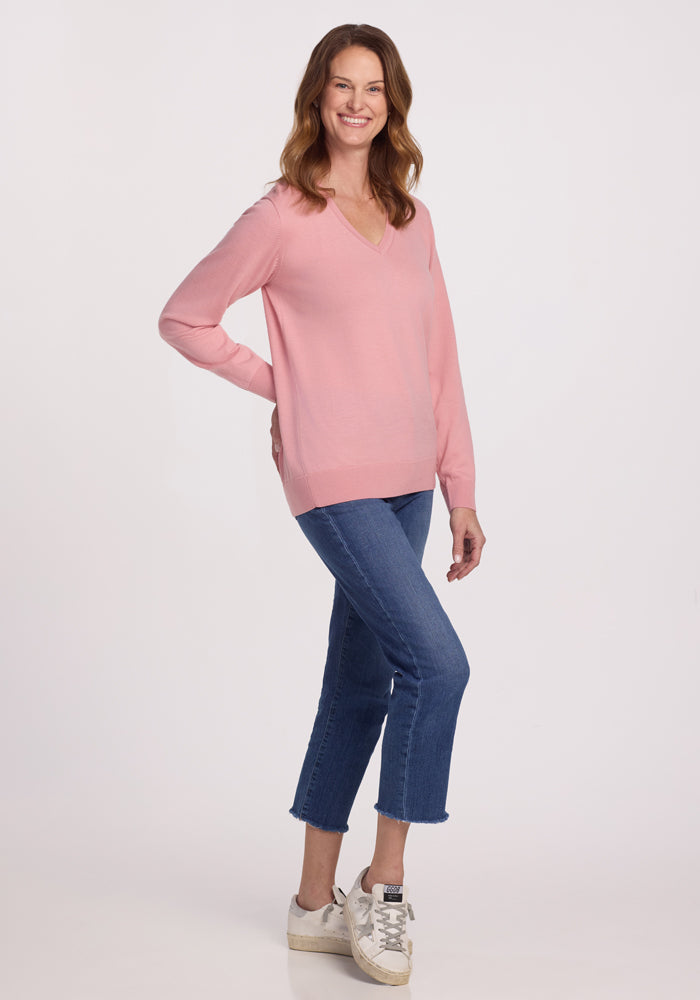 Francesca Sweater Blush - Soft & Stylish Women's Knit Pullover for Fall & Winter | Perfect for Casual Outfits, Office Wear & Cozy Evenings