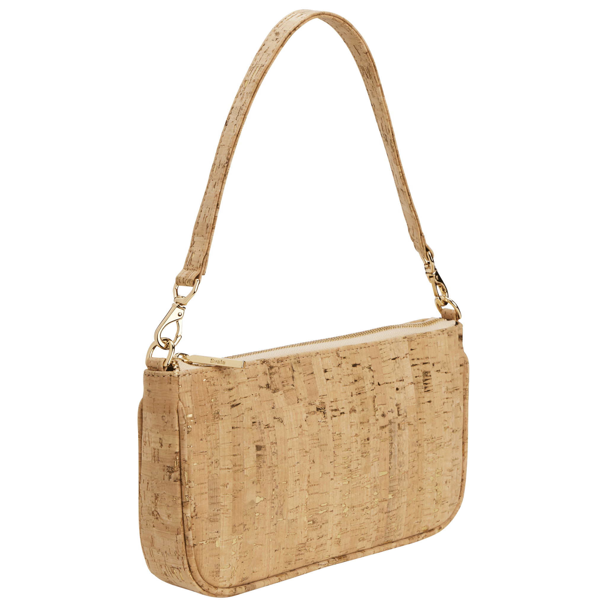 Gaia Vegan Cork Shoulder Bag for Women - Eco-Friendly Gold Speckled Crossbody Purse | Perfect for Travel, Work & Everyday Use