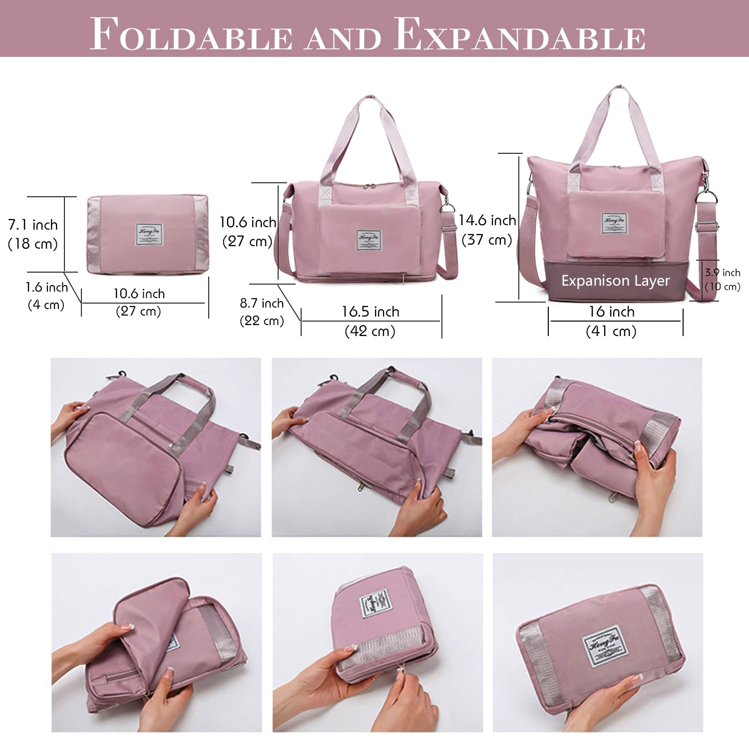 **Stylish Travel Duffel Tote Bag for Women - Waterproof Weekender Overnight Bag with Trolley Sleeve, Perfect Carry-On for Airplanes, Gym, Beach & Weekend Getaways**