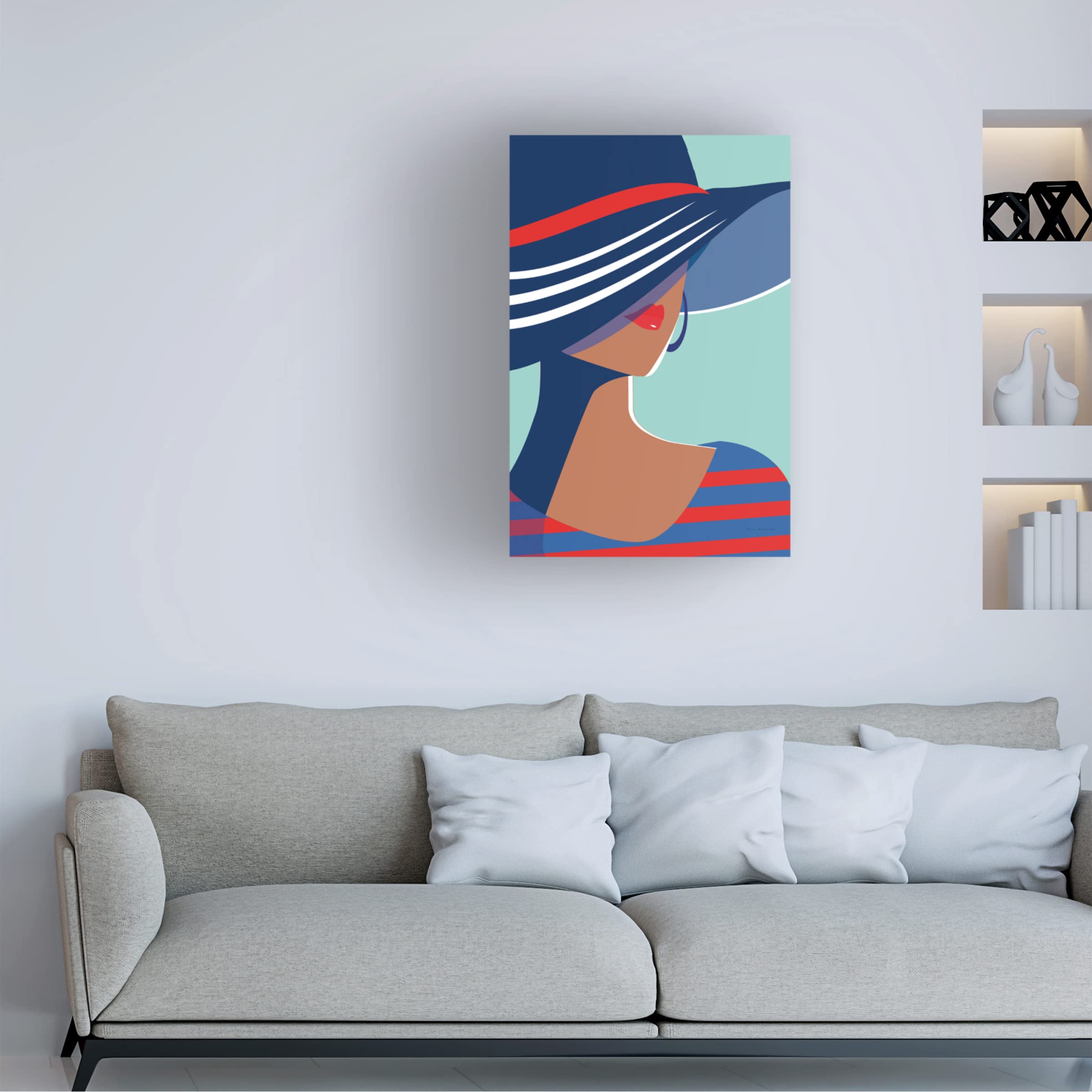 Omar Escalante 'Beach Chic I' 16x24 Canvas Wall Art Print - Coastal Decor for Living Room, Bedroom & Beach House