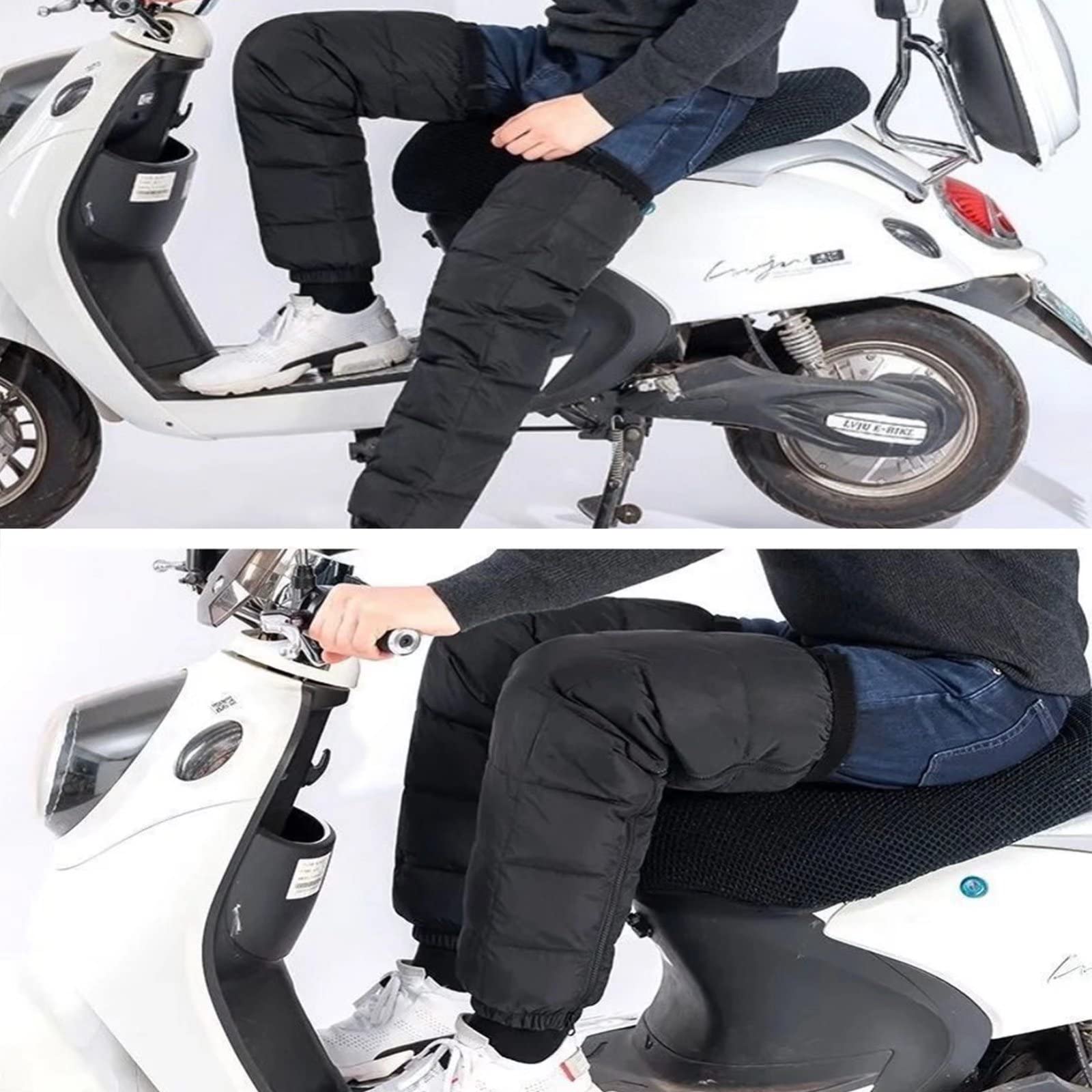 Winter Motorcycle Knee Pads - Soft Warm Knee Protectors for Skiing & Skating | Cold Weather Leg Gaiters for Adults