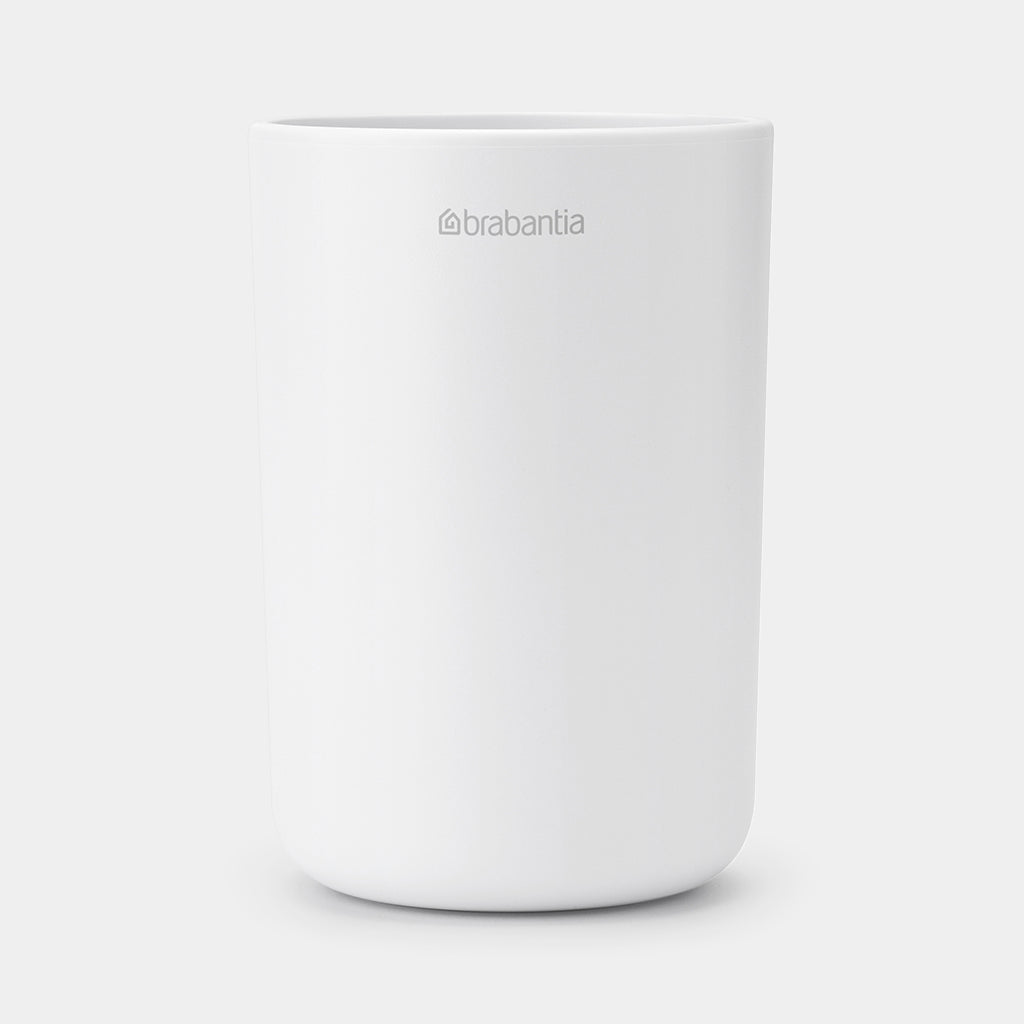 Brabantia Stainless Steel Toothbrush Holder - Wall Mount or Countertop Bathroom Organizer for Brushes & Oral Care Essentials | Perfect for Modern Homes & Spa-Like Bathrooms