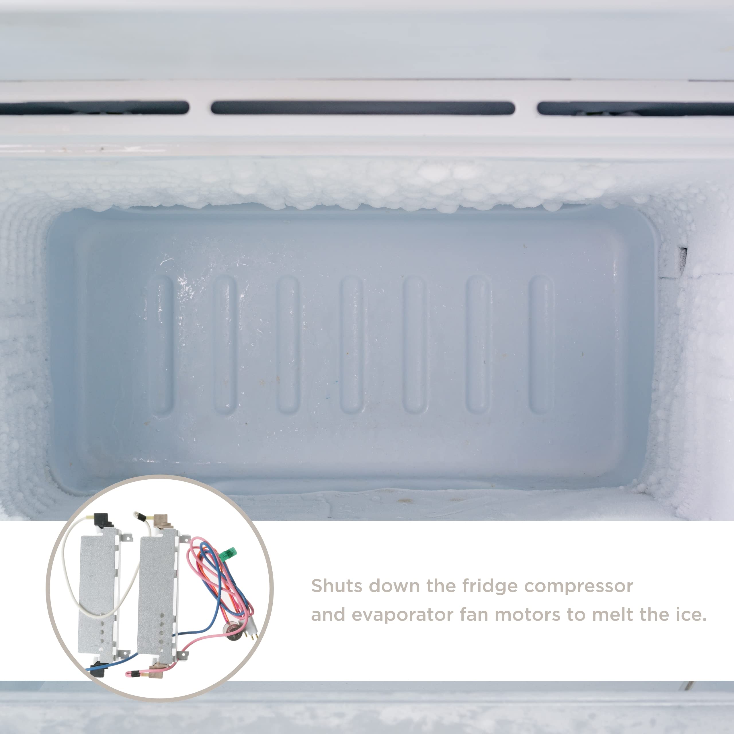 GE Appliances WR51X442 Refrigerator Defrost Heater and Thermostat Replacement Part - Compatible with GE, Hotpoint & Kenmore Refrigerators - Fix No Cooling Issues - Perfect for Home Kitchen Appliance Repair & Maintenance