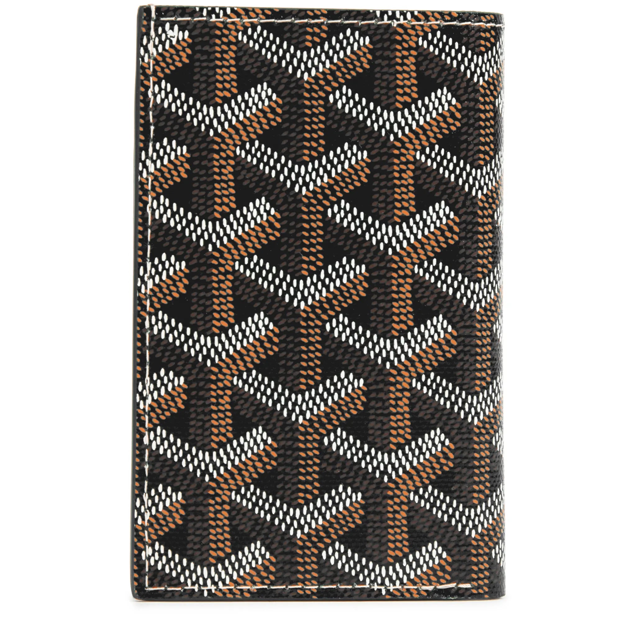 Goyard Saint Pierre Card Wallet in Black & Tan - Premium Leather Card Holder for Men & Women - Perfect for Travel, Business & Everyday Use