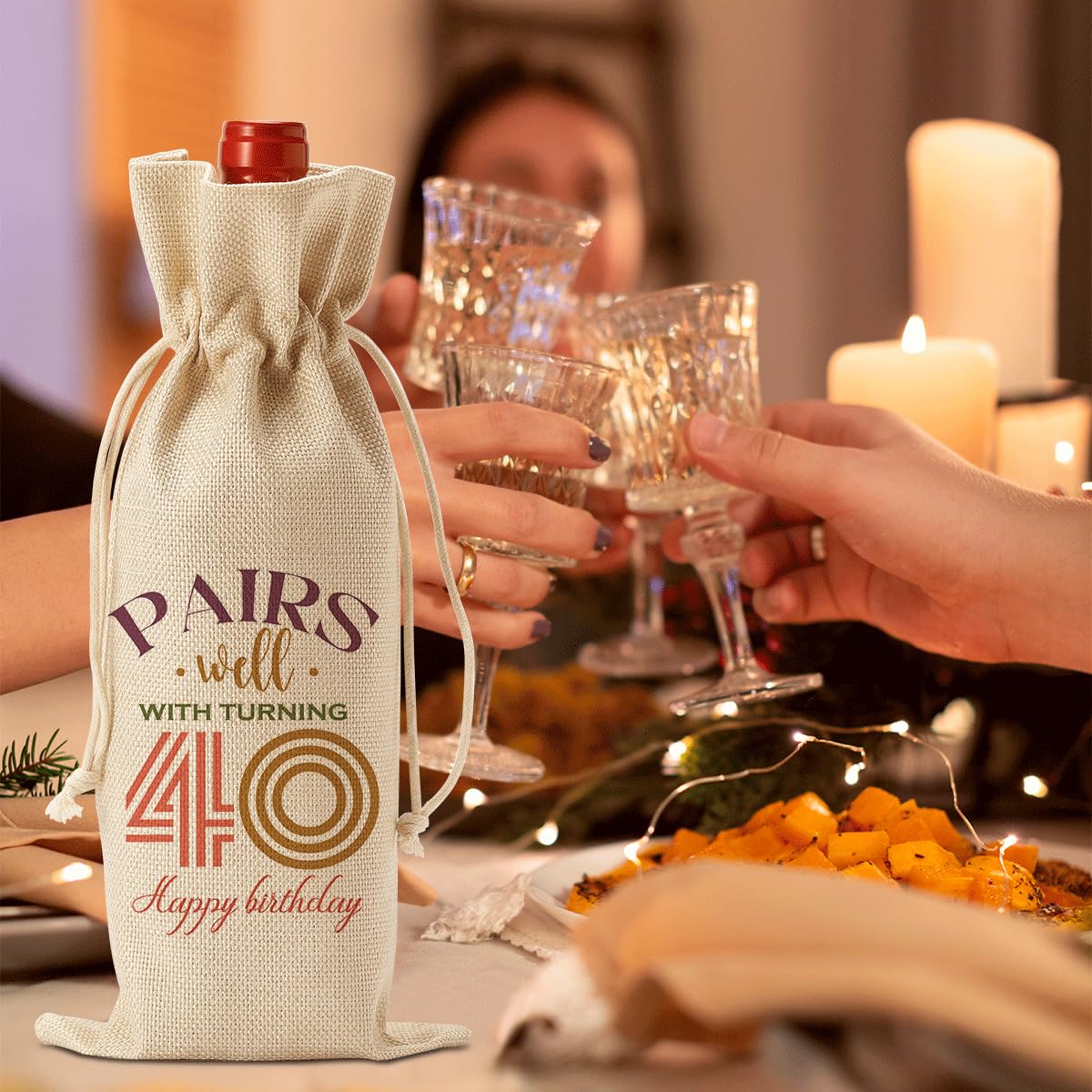 Funny 40th Birthday Gifts for Women | Wine Bag & Party Decor - Great for Anniversaries & Celebrations