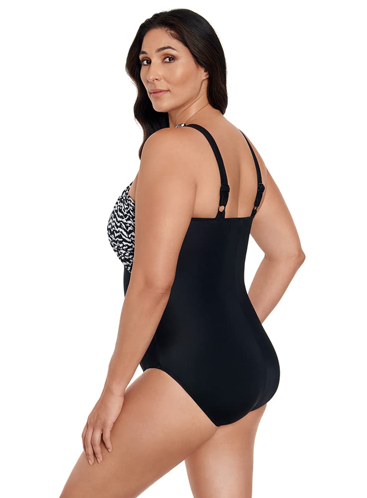 Longitude Women's One Piece Swimsuit - Crossover Draped Tank with Soft Cup Support | Perfect for Beach Vacations, Pool Parties & Summer Getaways