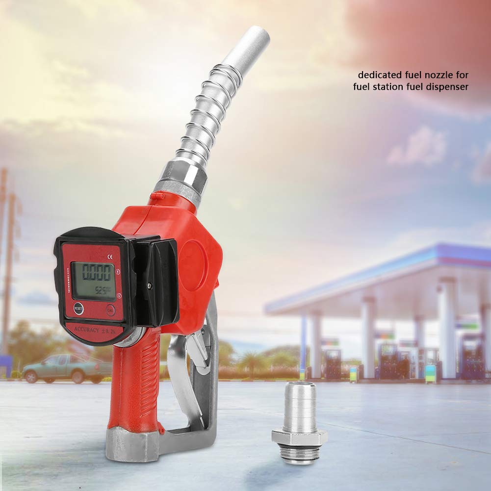 1pc Digital Fueling Nozzle with Automatic Lock - Gasoline/Kerosene Metered Nozzle Gun for Precise Fuel Dispensing | Ideal for Gas Stations, Farms & Home Fuel Storage