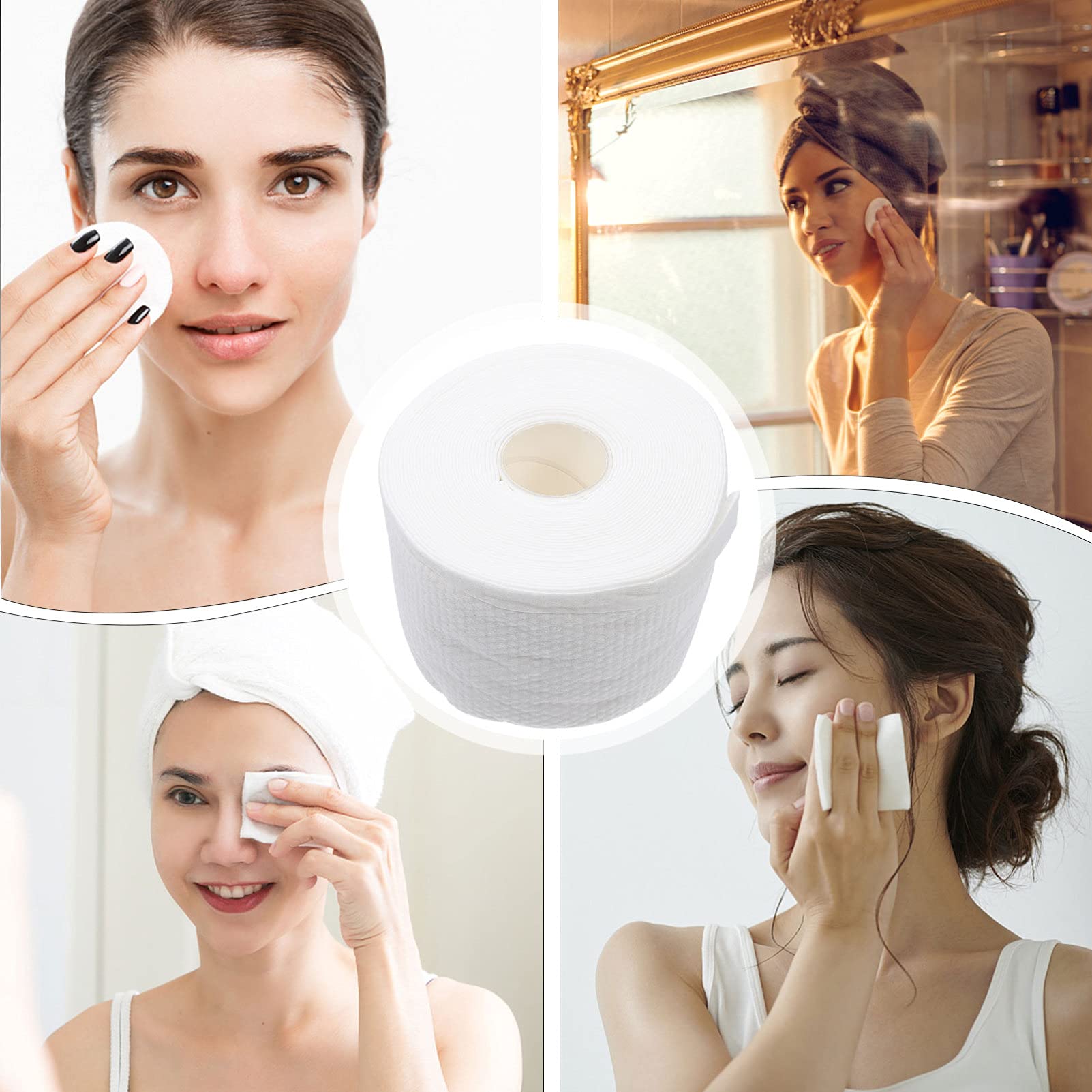 Lurrose Disposable Face Towels - Soft Non-Woven Cleansing Cloths for Makeup Removal & Skincare