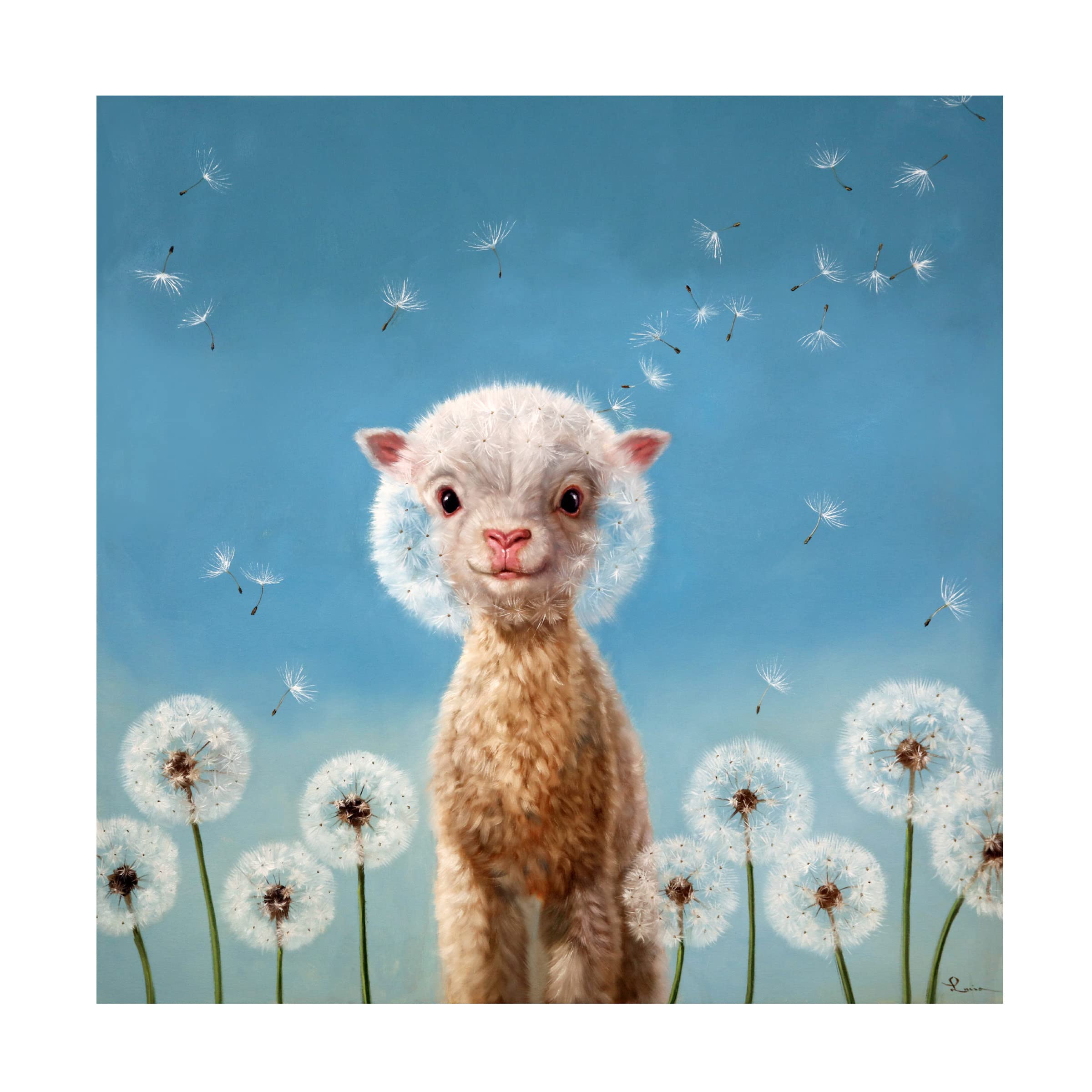 Lucia Heffernan 'Summer Wishes' Canvas Wall Art Print - Whimsical Animal Painting for Living Room, Bedroom & Office Decor